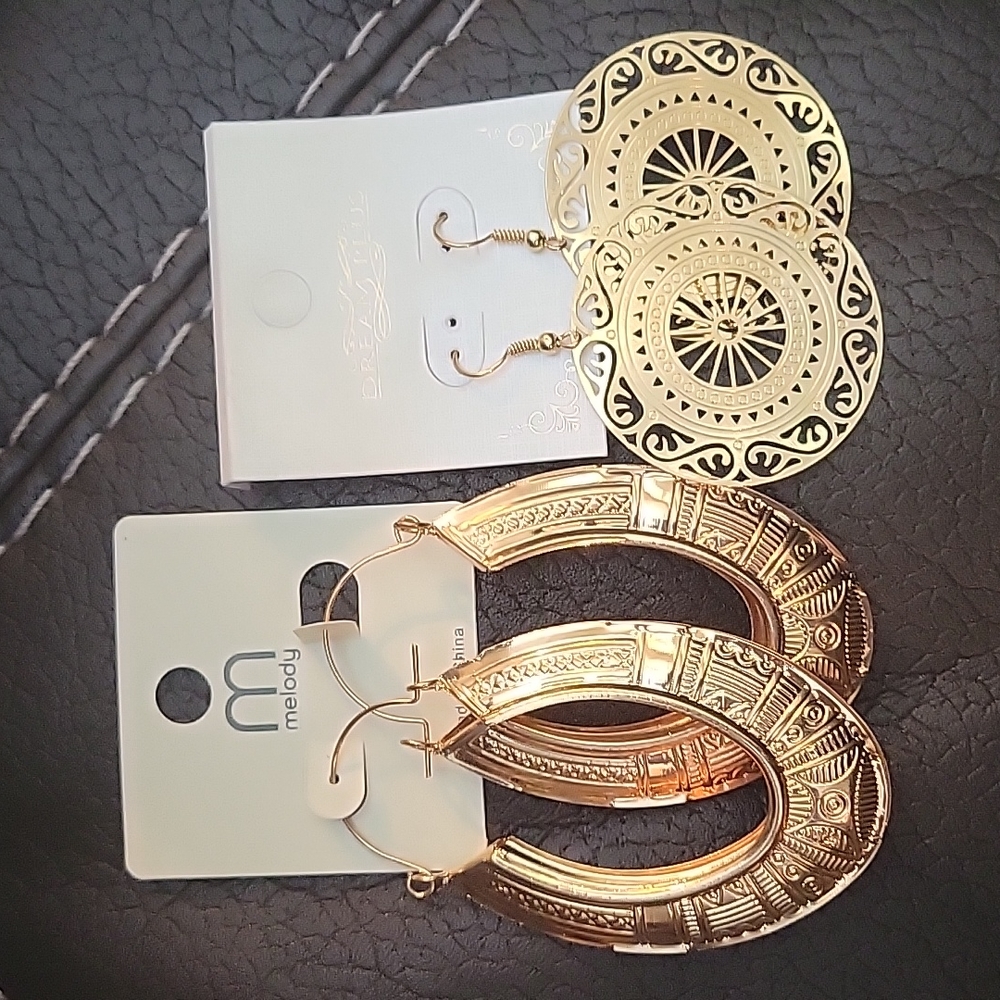 Goldtone Extra Large Earrings